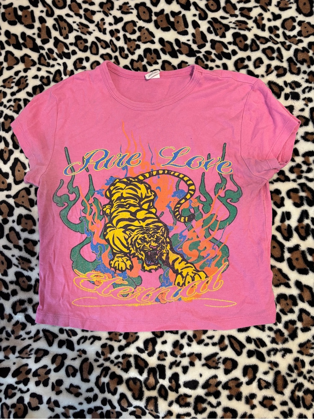 Urban Outfitters Pink Graphic baby tee